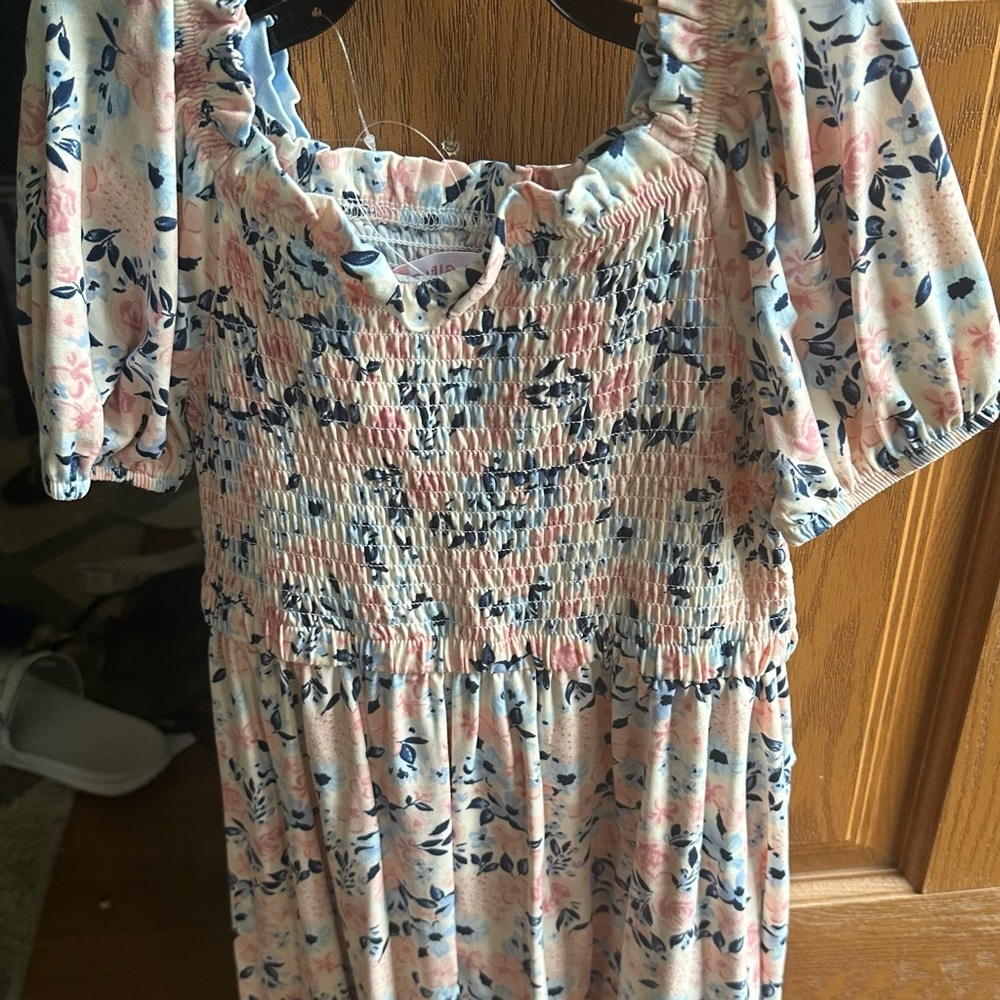 Floral Smocked Kids Dress
